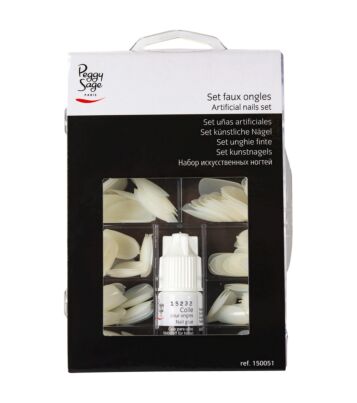 PEGGY SAGE Kit 24 Fake Nails Idyllic Nails + Glue 150080 Rose