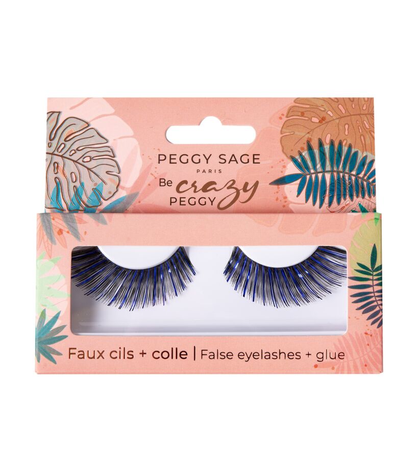Faux Cils Peggy Sage Égérie Noir Avec Strass - Avec Colle Incluse - Effet Naturel - Neuf