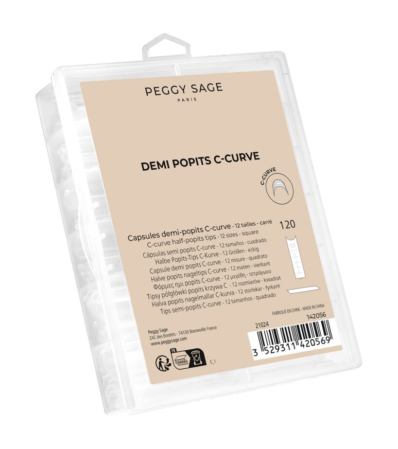 Capsules Pour Ongles Peggy Sage - Format Carré Français - Boîte De 250 - Neuf