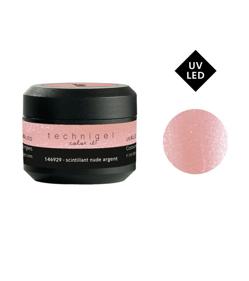 Gel Couleur Peggy Sage Techni Gel - Smiling Silver (argent Brillant) - Pour UV/LED