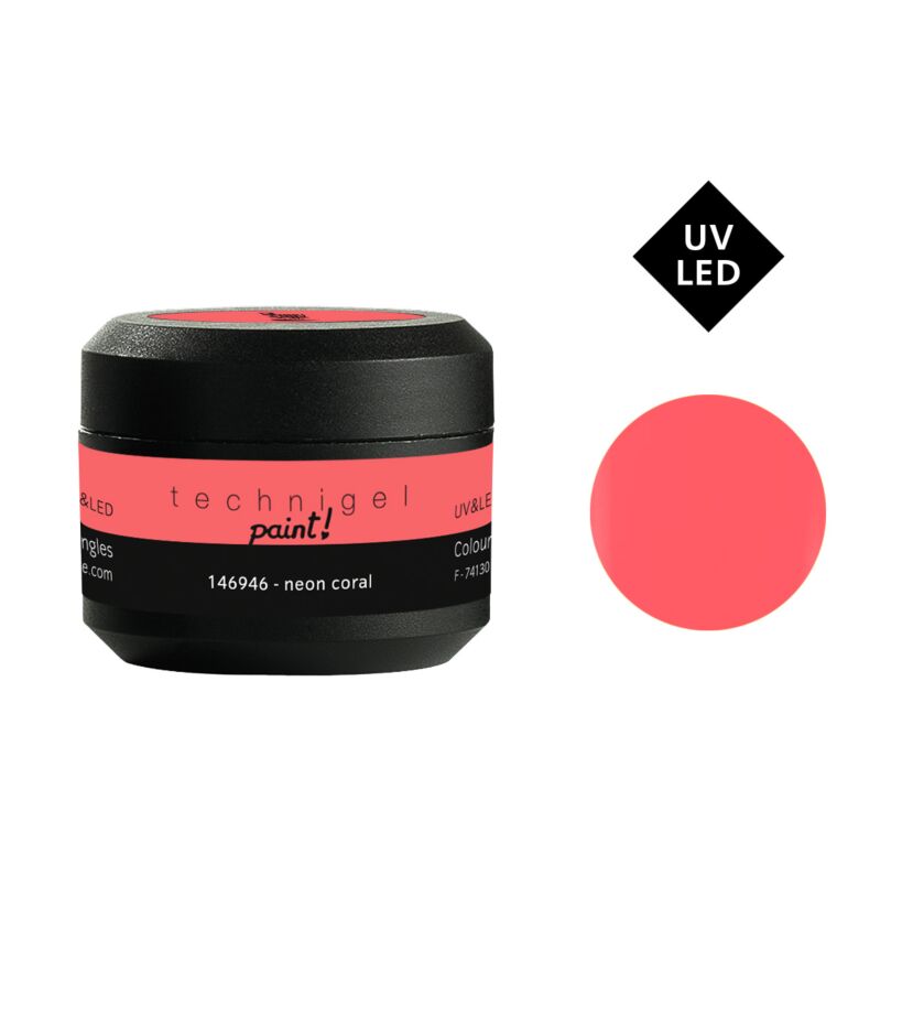 Gel Couleur Pour Ongles Peggy Sage - Technigel UV/LED Neon Coral - Neuf Sous Emballage