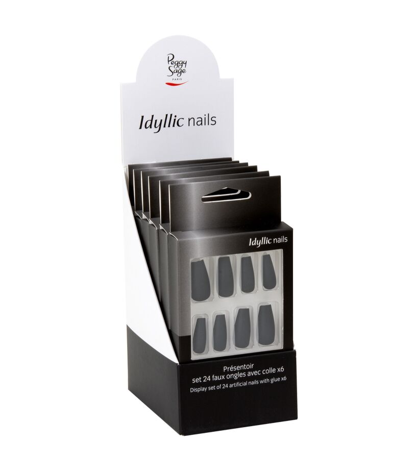 Kit Faux Ongles Peggy Sage Idyllic Nails - 24 Ongles Taille Moyenne + Colle, Fabriqué En France