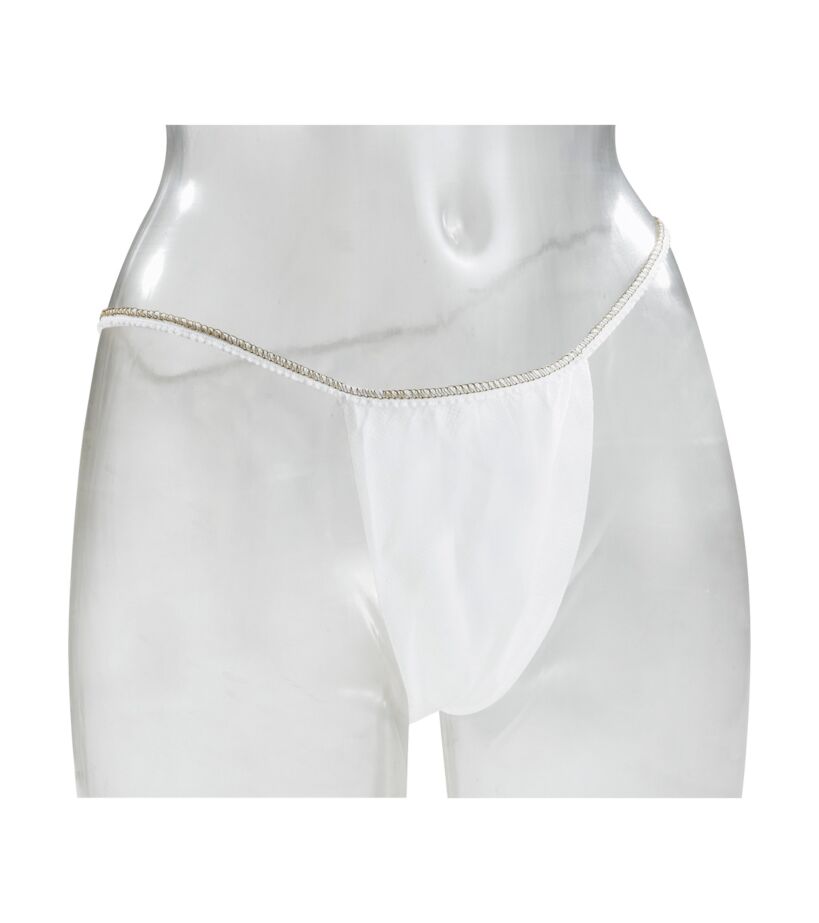 50x Slip jetable Sous-vêtements jetables Slips jetables Slips jetables  Sous-vêtements jetables, respectueux de la peau et respirants - Blanc, As  Desc