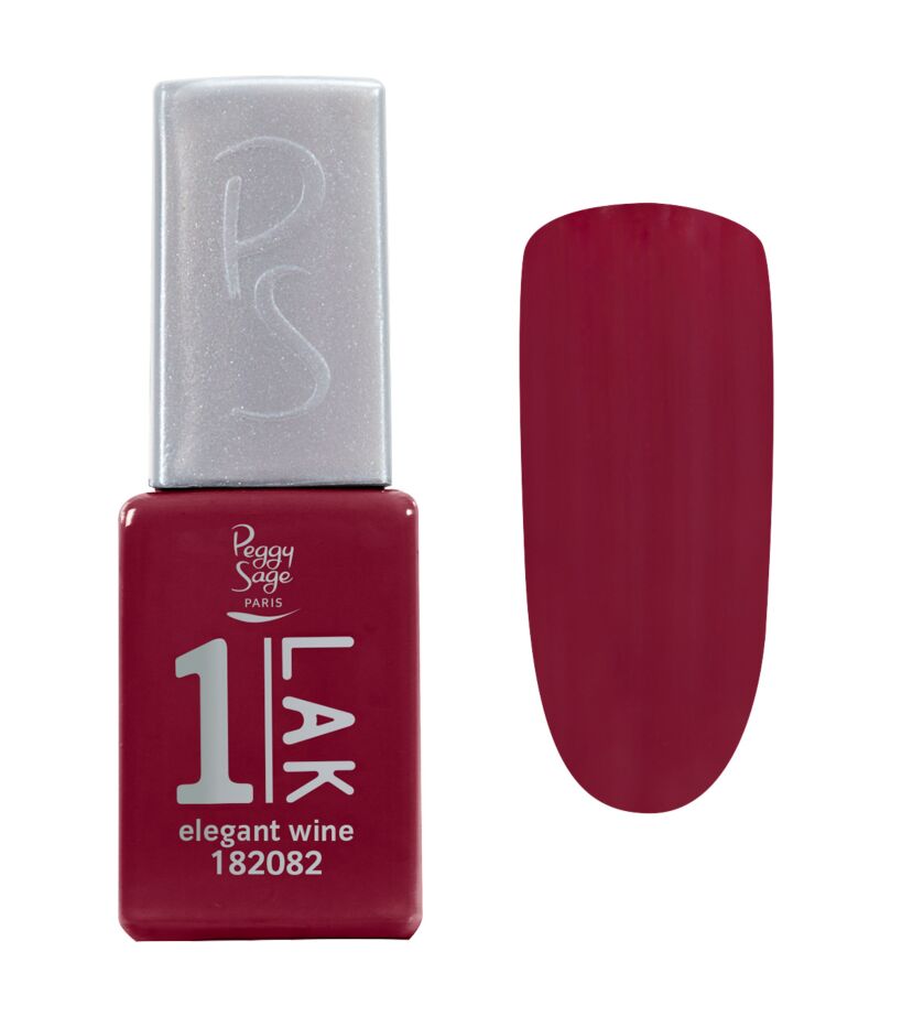Vernis Semi-permanent Peggy SAGE Mini I - Teinte Elegant Plum, 9ml, Compatible UV/LED