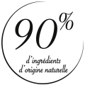 90% d'ingrédients d'origine naturelle 90% d'ingrédients d'origine naturelle